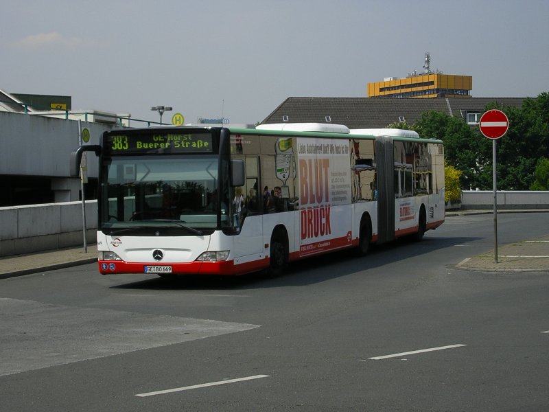 Bogestra,MB Citaro,Linie 383,Gelsenkirchen Hbf. nach GE Horst.
(15.05.2008)