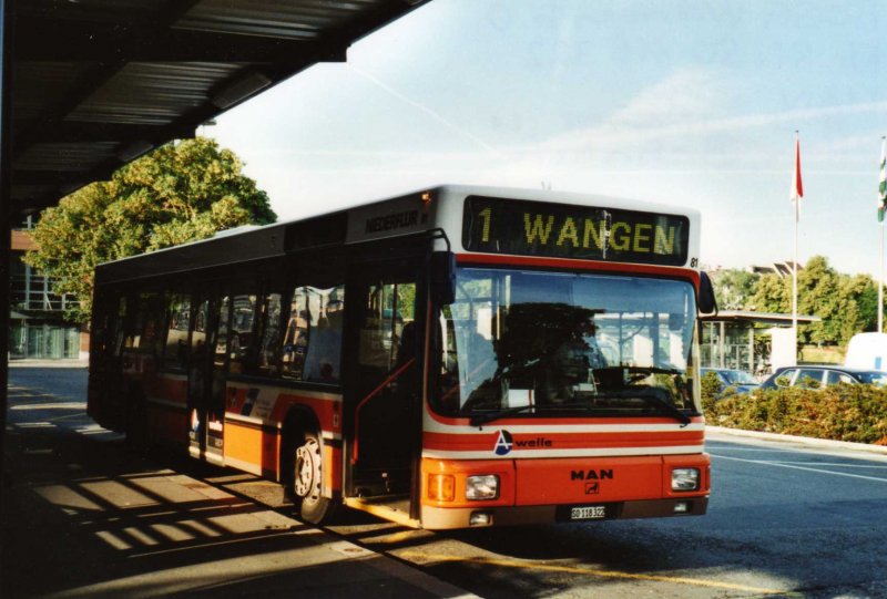 BOGG Wangen b.O. Nr. 81/SO 118'322 MAN (ex SOO Olten Nr. 81) am 8. Juni 2009 Olten, Bahnhof