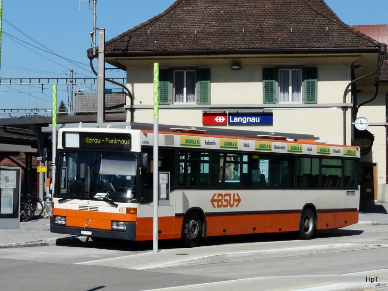 BSU / Busland bls - Mercedes O 405  Nr.65  SO 21973 unterwegs bei der bls Busland bei den Haltestellen beim Bahnhof von Langnau am 01.09.2009