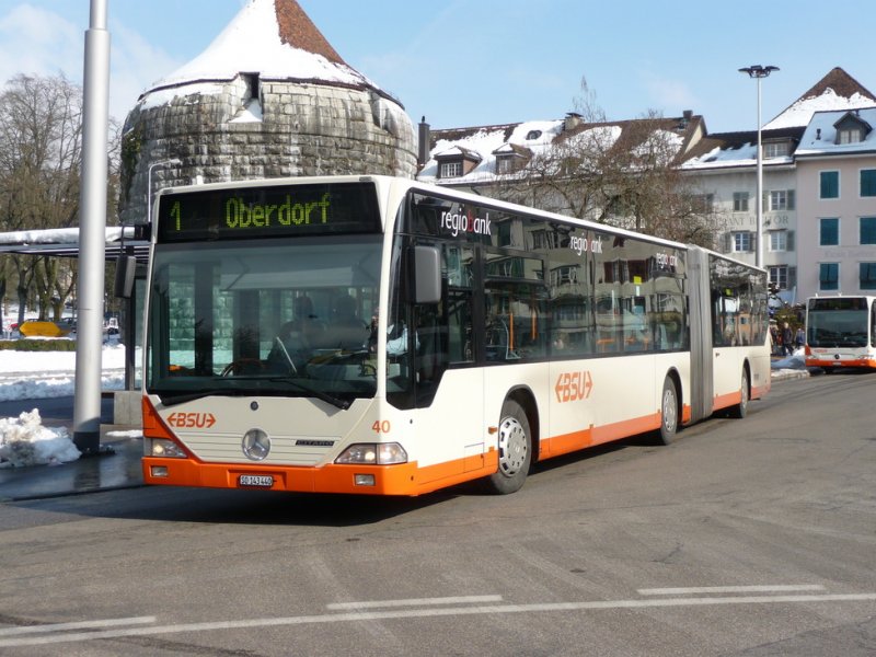 BSU - Mercedes Citaro Bus Nr. 40  SO 143440 unterwegs auf der Linie 1 in Solothurn am 21.02.2009