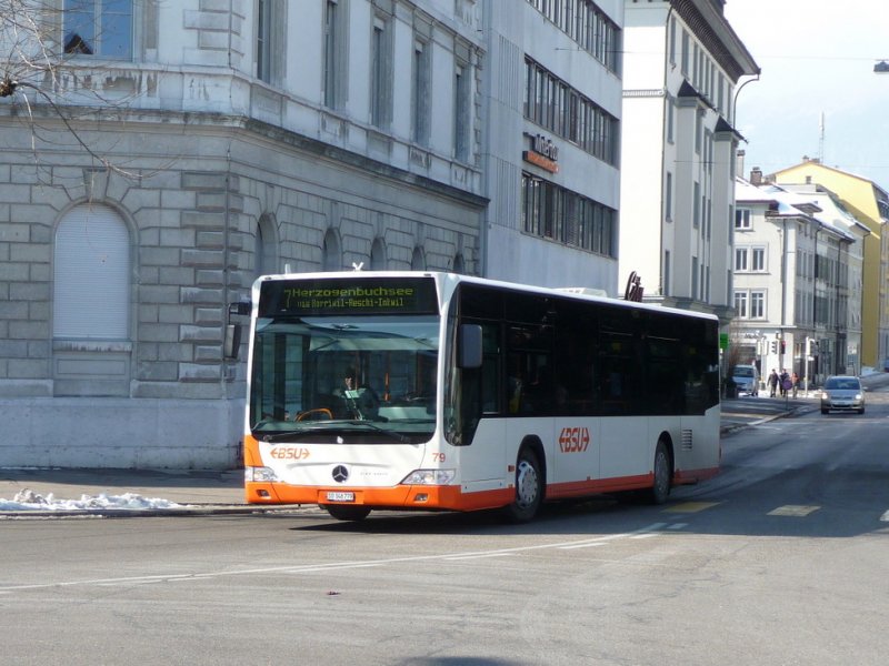 BSU - Mercedes Citaro Bus Nr. 79 SO 148779 unterwegs auf der Linie 7 in Solothurn am 21.02.2009