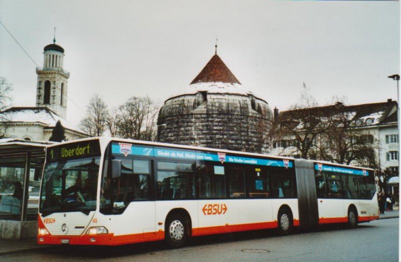 BSU Solothurn Nr. 45/SO 143445 Mercedes Citaro am 20. Dezember 2008 Solothurn, Amthausplatz