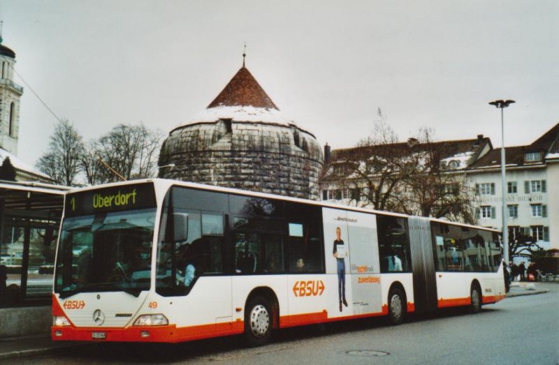 BSU Solothurn Nr. 49/SO 155949 Mercedes Citaro am 20. Dezember 2008 Solothurn, Amthausplatz