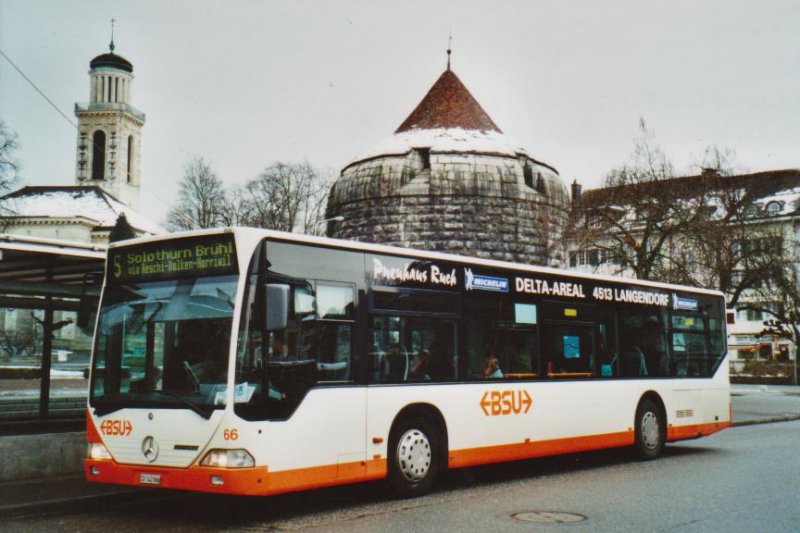 BSU Solothurn Nr. 66/SO 142066 Mercedes Citaro am 20. Dezember 2008 Solothurn, Amthausplatz