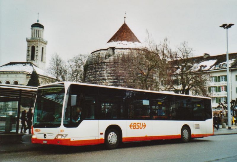 BSU Solothurn Nr. 80/SO 148780 Mercedes Citaro am 20. Dezember 2008 Solothurn, Amthausplatz