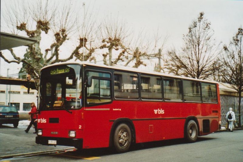 Busland, Koppigen Nr. 2/BE 151'372 NAW/R&J (ex AOE Langnau Nr. 2) am 23. Dezember 2008 Burgdorf, Bahnhof