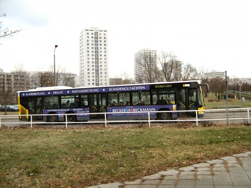 Busverkehr auf der Marzahner Promenade, 17. 1. 2008