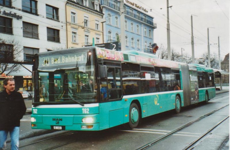 BVB Basel Nr. 762/BS 3262 MAN am 6. Dezember 2008 Basel, Bahnhof