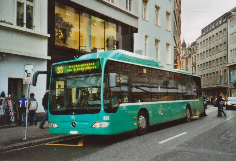 BVB Basel Nr. 806/BS 2806 Mercedes Citaro am 6. Dezember 2008 Basel, Schifflnde