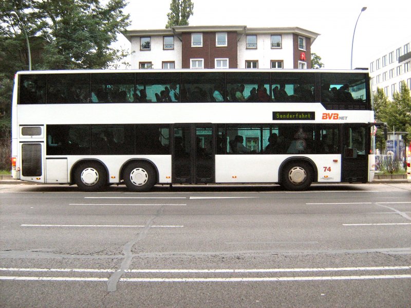 BVBnet Bus 74 (Setra) bei einer Sonderfahrt in Berlin-Treptow, 17.9.2008