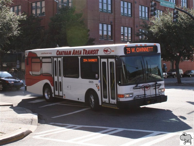 Chatham Area Transit Stadtbus. Aufgenommen am 23. September 2008 in Savannah, Georgia.