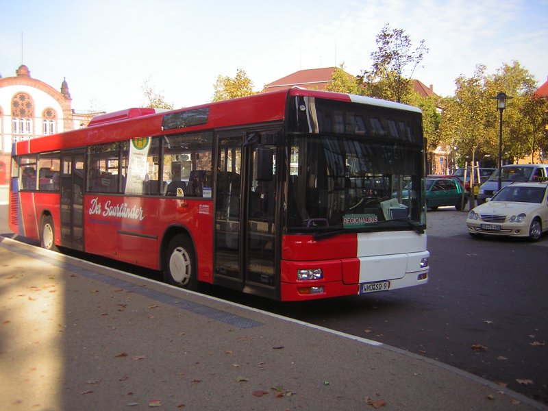 Das Foto zeigt einen Bus der Firma Dieter Schmidt, Der Saarlnder. Die Aufnahme des Fotos war der 20.10.2009.