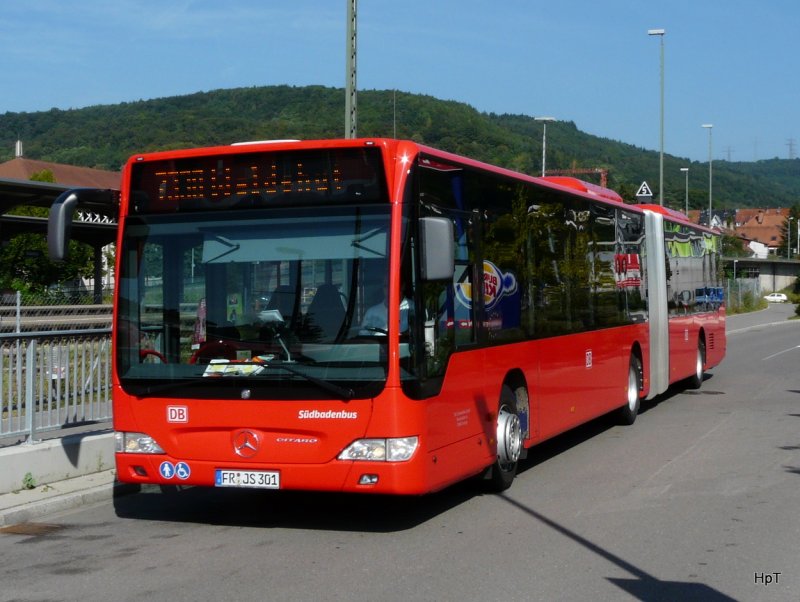 DB Sdbadenbus - Mercedes Citrao FR:JS 301 unterwegs in Waldshut hinter dem Bahnhof am 23.08.2009