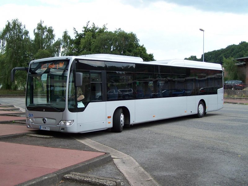 Die Firma Sotram ist der Unternehmer der Linie MS 3 Saargemünd - Homburg-Saar, und setzt dieser Citaro LE MÜ ein.