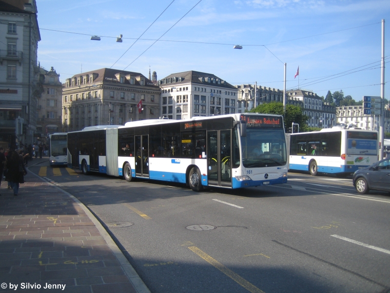 Diesen Sommer stand bei der VBL den Ersatz der Volvo/Hess B10L(A) an. Dafr beschafft wurden 4 Mercedes CitaroII. Am 25.6.09 verlsst der letzte der 4 Wagen, der Nr. 161 den Schwanenplatz