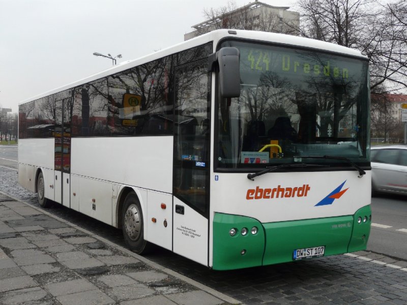 eberhardt - Reisebus BOWA VDL DW:ST 107 unterwegs fr die RVD / DB in Dresden am 10.12.2008