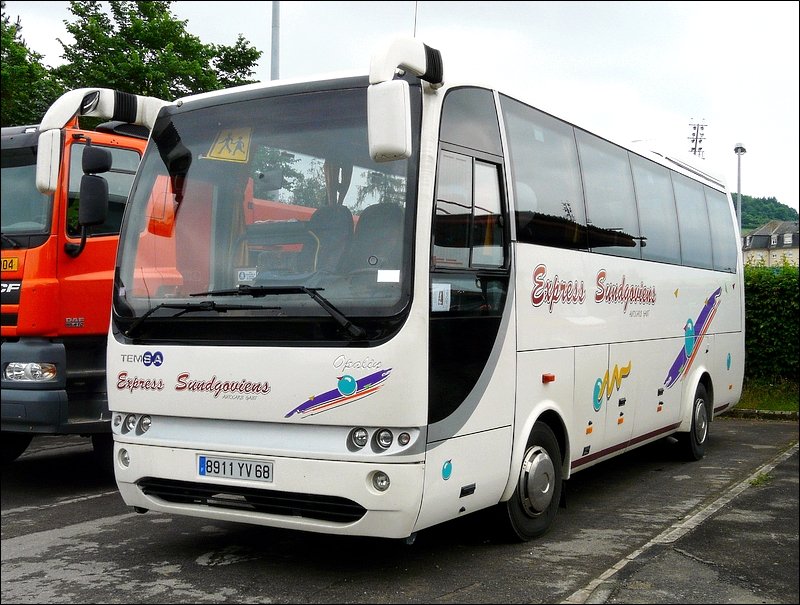 Ein franzsischer Reisebus TEMSA Opalin gesehen am 07.06.08 in Ettelbrck.