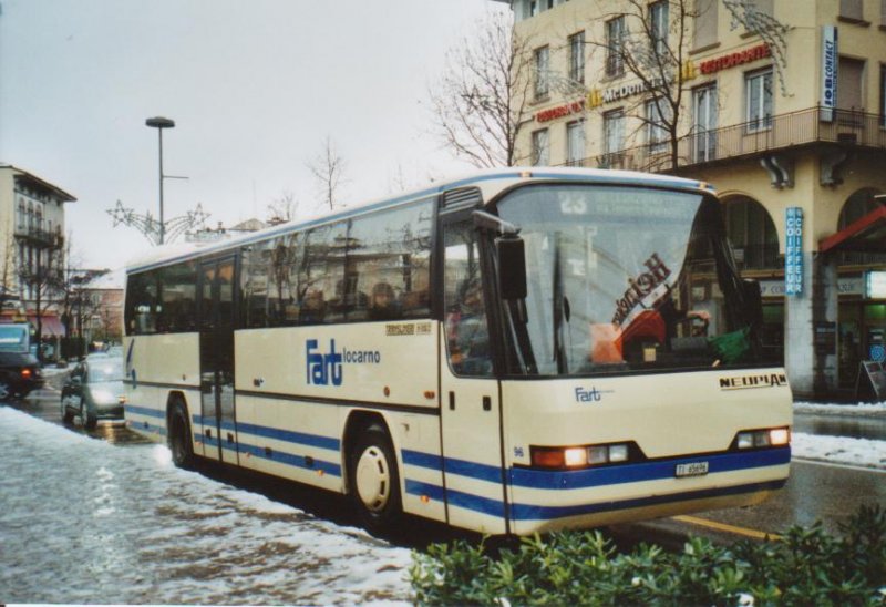 FART Locarno Nr. 96/TI 65696 Neoplan am 11. Dezember 2008 Locarno, Bahnhof