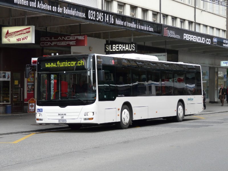 Funi Car  - MAN Regiobus BE 56807 unterwegs in Biel / Bienne am 19.01.2008