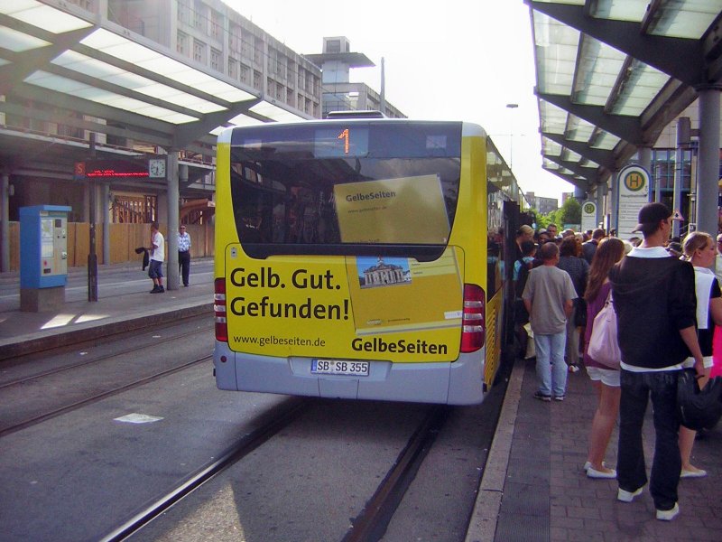 Groer Ansturm auf die Linie 1, da die Saarbahn an diesem Tag Streik hatte.