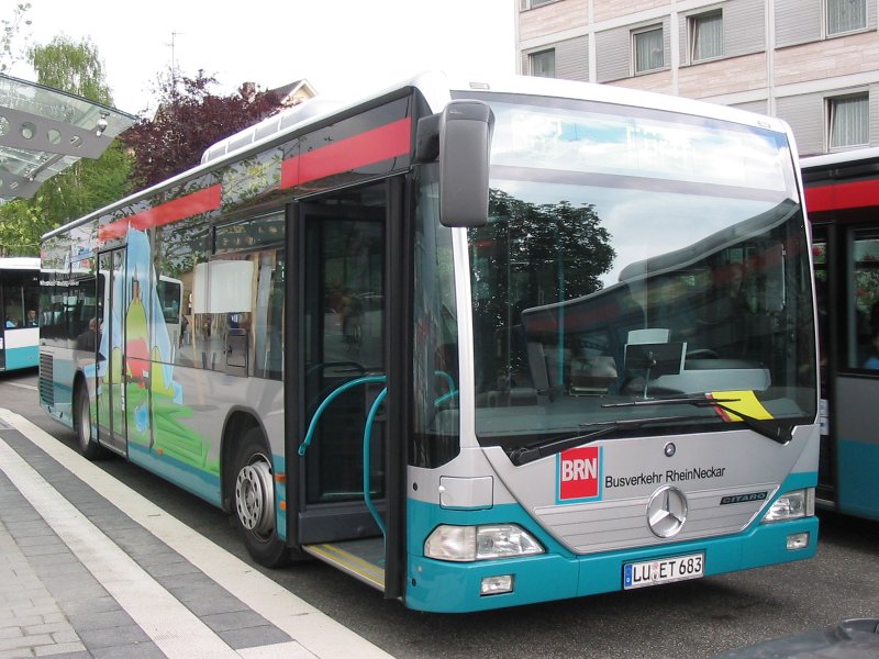 Hessentagsbus des BRN Busverkehr Rhein Neckar vom HESSENTAG 2004 in Heppenheim