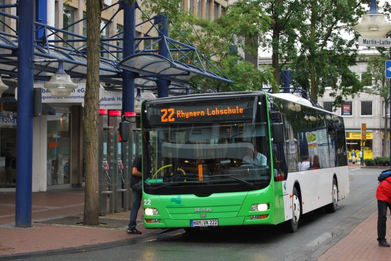 Hier ein schnes Zahlenspiel, Hako 22 auf der Linie 22, so gesehen am Westentor in Hamm.