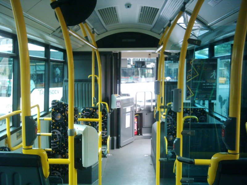 Innenraum Volvo 7700 A (Wagen 0853, TCRM Metz).