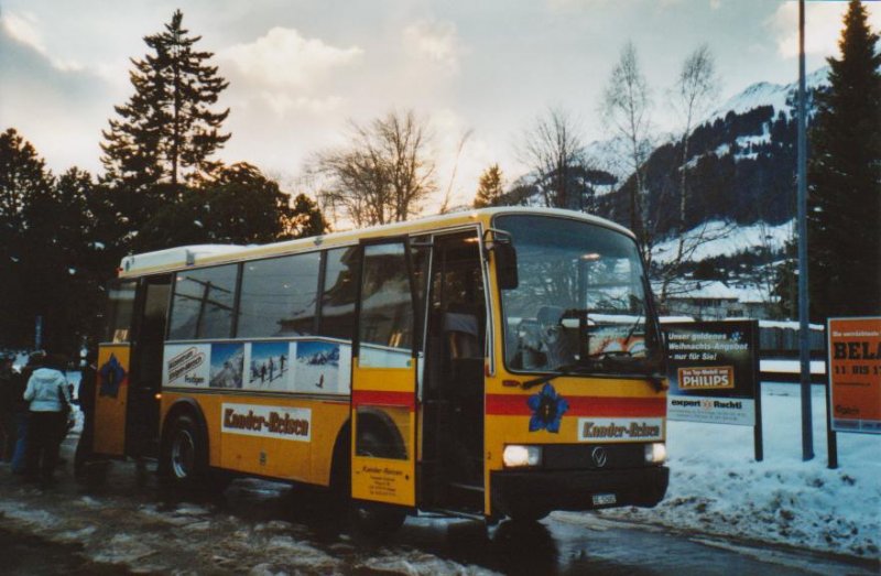 Kander-Reisen, Frutigen Nr. 2/BE 52682 Vetter (ex AVG Grindelwald Nr. 23) am 14. Dezember 2008 Frutigen, Bahnhof