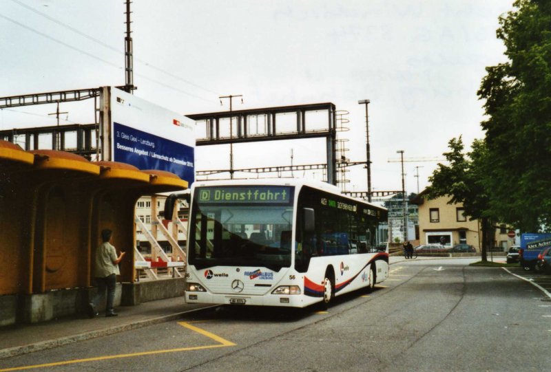 Knecht, Windisch (RBL) Nr. 56/AG 8374 Mercedes Citaro am 8. Juni 2009 Lenzburg, Bahnhof