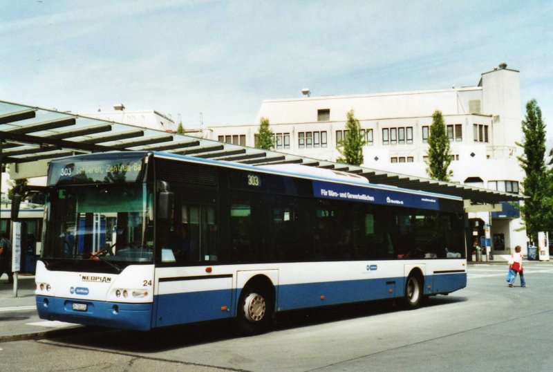 Limmat Bus, Dietikon Nr. 24/ZH 726'124 Neoplan am 8. Juni 2009 Dietikon, Bahnhof