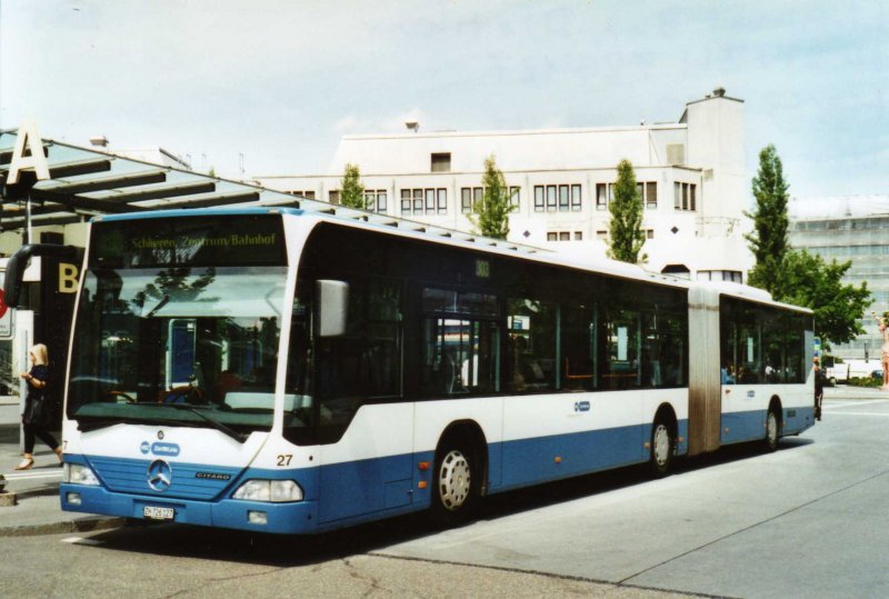 Limmat Bus, Dietikon Nr. 27/ZH 726'127 Mercedes Citaro am 8. Juni 2009 Dietikon, Bahnhof