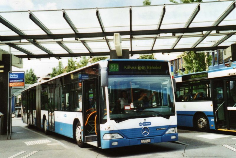 Limmat Bus, Dietikon Nr. 31/ZH 737'231 Mercedes Citaro am 8. Juni 2009 Dietikon, Bahnhof