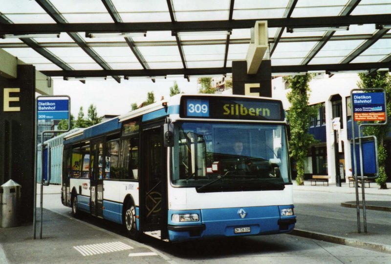 Limmat Bus, Dietikon Nr. 9/ZH 726'109 Renault (ex Hrzeler, Dietikon Nr. 34) am 8. Juni 2009 Dietikon, Bahnhof