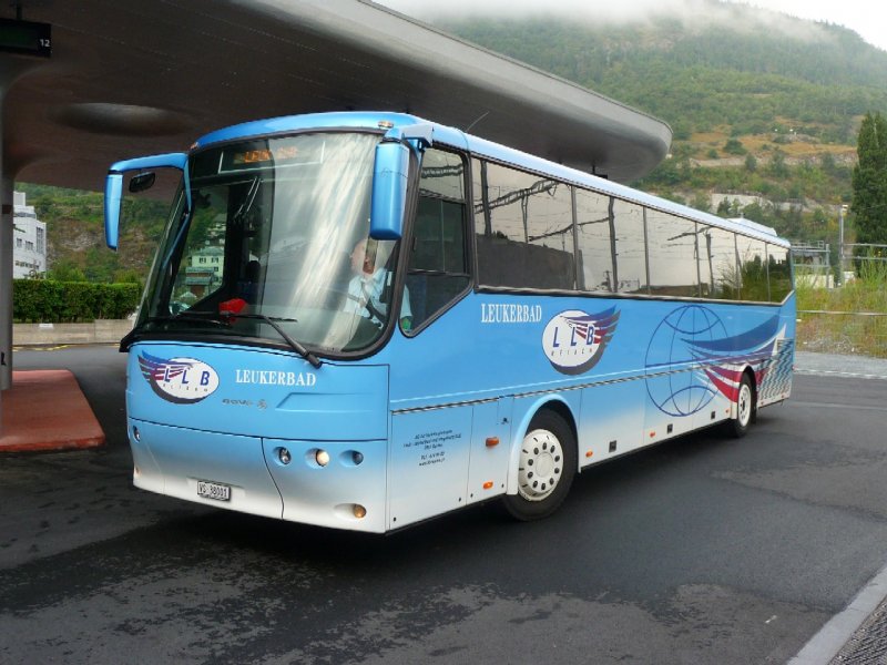 LLB - BOVA Bus  VS 38001 im Busterminal von Visp unterwegs am 01.09.2008