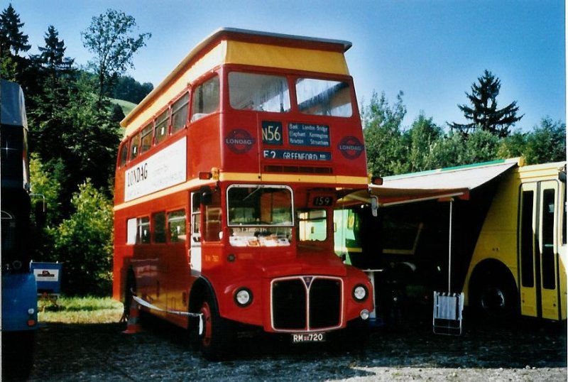 Londag, Bassersdorf RM-720 (ex London-Doppeldecker) am 16. August 2008 Atzmnnig, Wohnbustreffen 