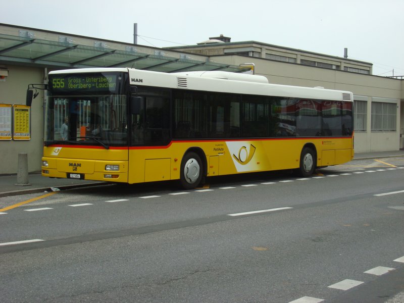MAN A21 NL 313 SZ 5054 von PU Lienert & Ehrler AG beim Bahnhof in Einsiedeln.
Aufgenommen am 26.09.2009