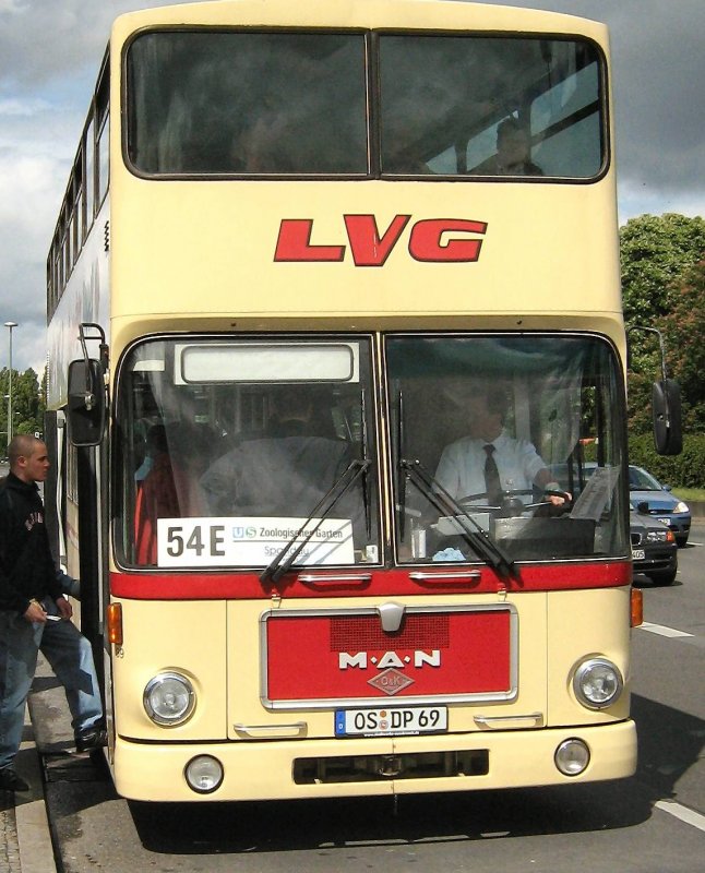MAN-Bus der LVG, Sonderfahrten 2007 - hier als Linie 54E Zooogischer Garten - Spandau