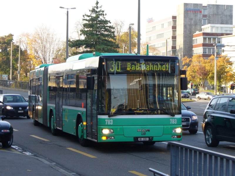 Man Bus Nr. 783 Unterwegs in Basel am 03.11.2007