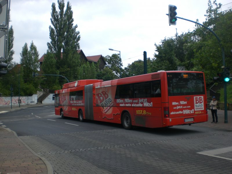MAN Niederflurbus 2. Generation auf der Linie 981 nach Kopernikusstrae am Hauptbahnhof.