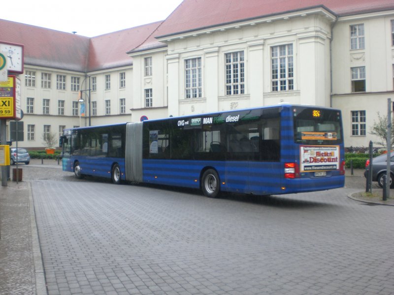 MAN Niederflurbus 3. Generation (Lions City) auf der Linie 824 am S-Bahnhof Oranienburg.