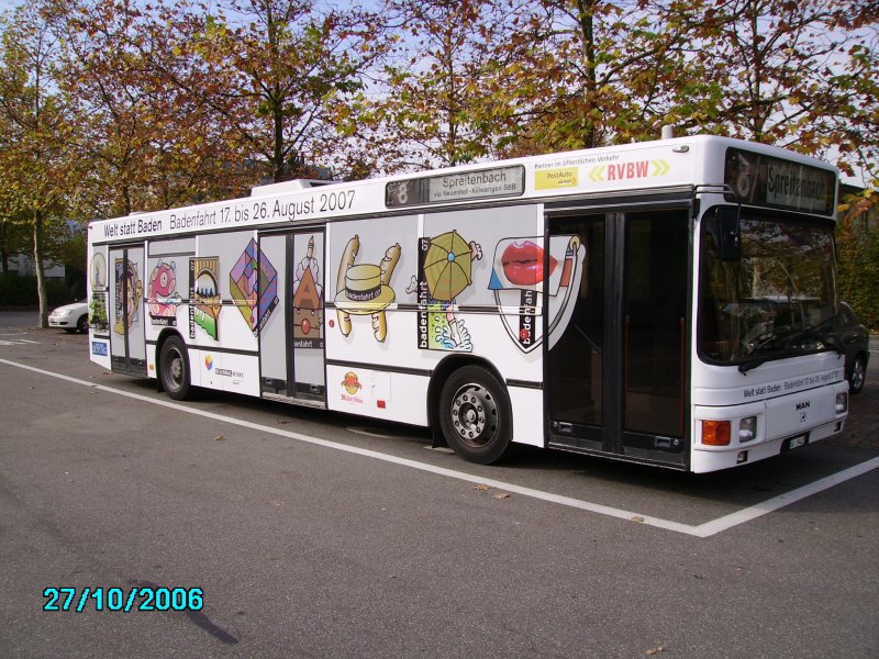 MAN NL 202
Baden, Schweiz
Dieser Bus wurde im Jahre 2008 ausgemustert.