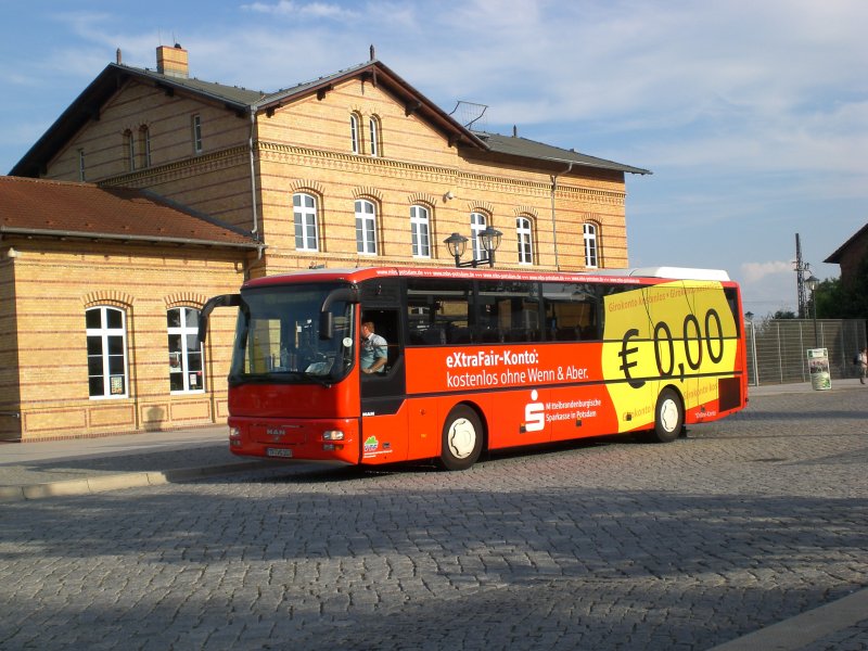 MAN S-Reihe auf der Linie 720 nach Ludwigsfelde,Birkengrund Sd am Bahnhof Ludwigsfelde.