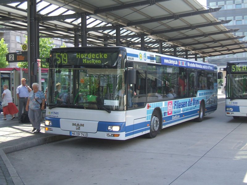 MAN Wagennr. 741, Linie 519 nach Herdecke-Nacken   