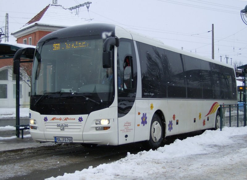 Mandy-Reisen/Krger Transporte am 18.02.09 Bahnhof Frankfurt/Oder