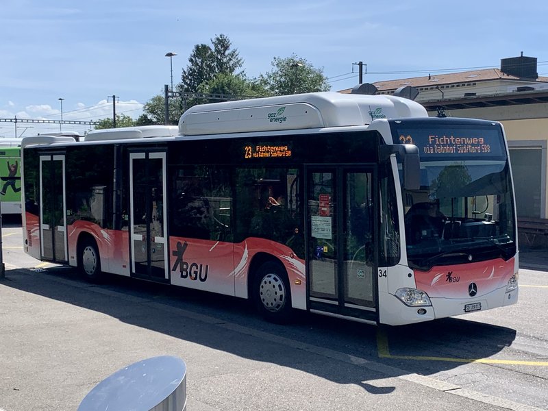 Mb C2 Ngt Hybrid 34 Der Bgu Am 26 5 20 Bei Der Abfahrt In Grenchen Sud Bus Bild De