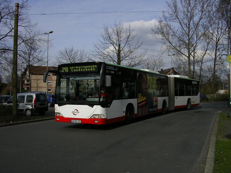 MB Citaro ,Bogestra ,Linie 340 von Wanne Eickel Hbf. nach Gelsenkirchen Rotthausen - Landschede.(15.03.2008)