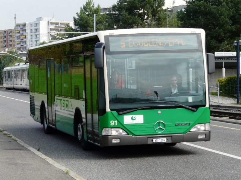 MBC - Mercedes Citaro Nr.91  VD 1384 unterwegs auf der Linie 5 in Ecublens am 25.09.2008