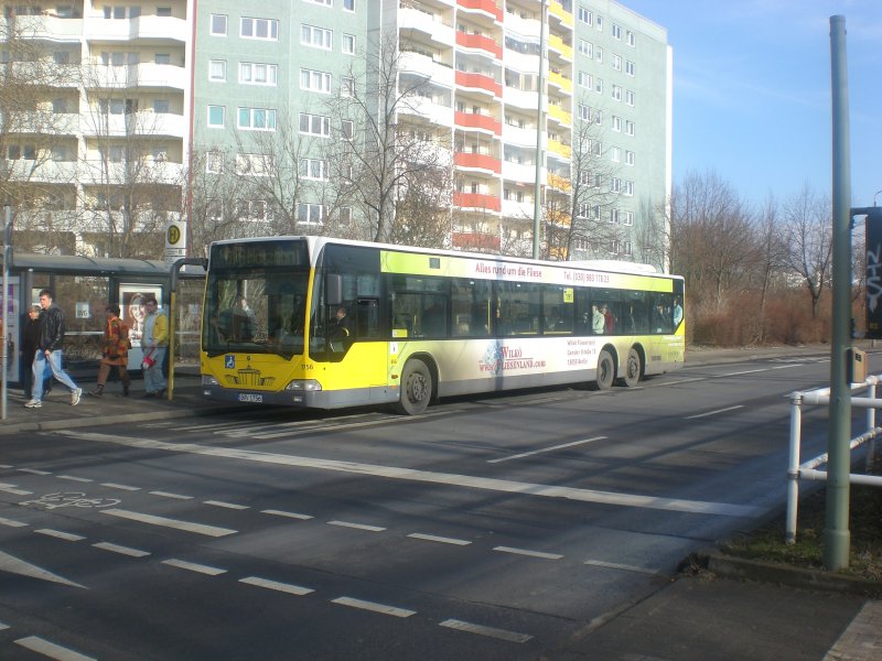 Mercedes-Benz O 530 I (Citaro) auf der Linie 291 nach S-Bahnhof Marzahn an der Haltestelle Allee der Kosmonauten/Poelchaustrae.