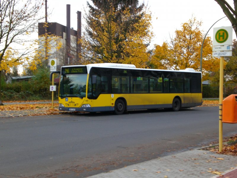 Mercedes-Benz O 530 I (Citaro) auf der Linie 246 nach U-Bahnhof Friedrich-Wilhem-Platz an der Haltestelle Neuklln Britzer Allee.