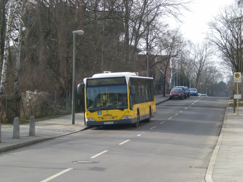 Mercedes-Benz O 530 I (Citaro) auf der Linie 395 nach U-Bahnhof Hönow an der Haltestelle Wodanstraße/S-Bahnhof Mahlsdorf.